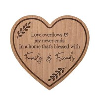 Familie / Freunde Holz Herz Schild Mit Spruch 30Cm