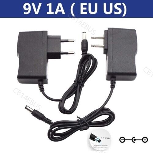 9V 1A DC Power Supply Adapter 1000ma plug-in Charger 100V-240V Transformer B14 - Picture 1 of 9