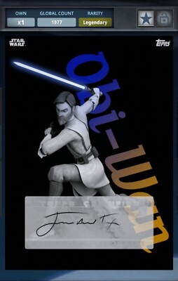 Topps Star Wars Card Trader Legendary Live Signature Card - Obi-Wan Kenobi - 8