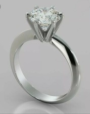 3.00 Carat Moissanite Solitaire 6 Prong Ring (Charles & Colvard)
