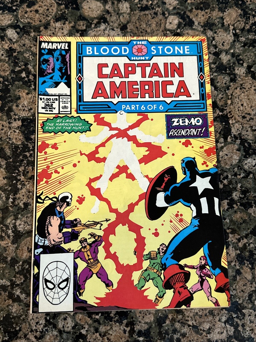キャプテンアメリカ Captain America #362 (Marvel 1989) 1st Cover & Full Crossbones VF+