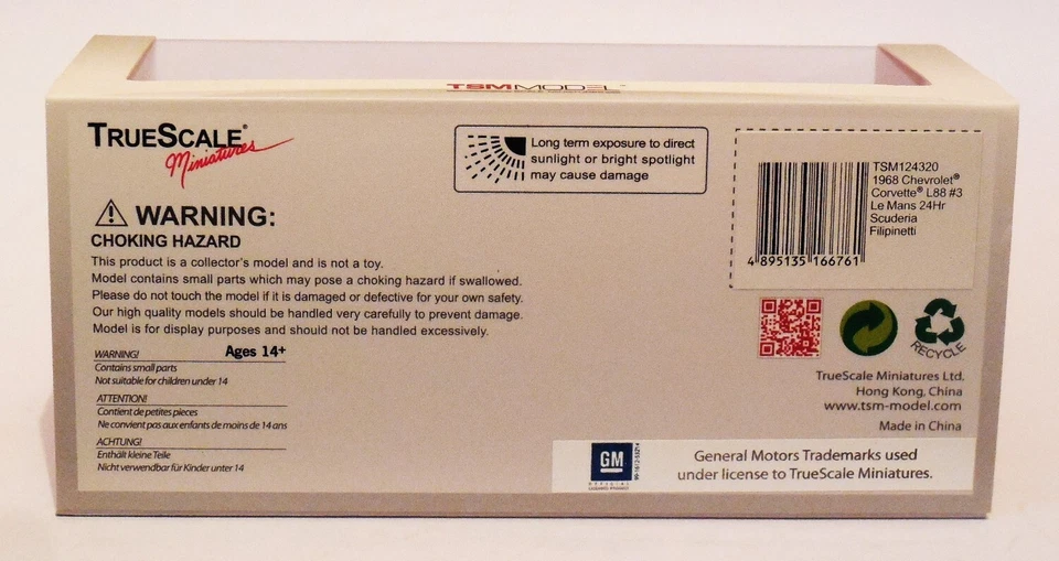 1/43 TSM 124320 Chevrolet Corvette L88 # 3 Maglioli / Greder 1968 Le Mans 24 Hr - Image 3 of 3