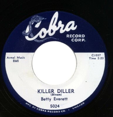 45Re  BETTY EVERETT  ''Killer Diller / Ain't Gonna Gry''  Stunning 50s Mid Tempos 