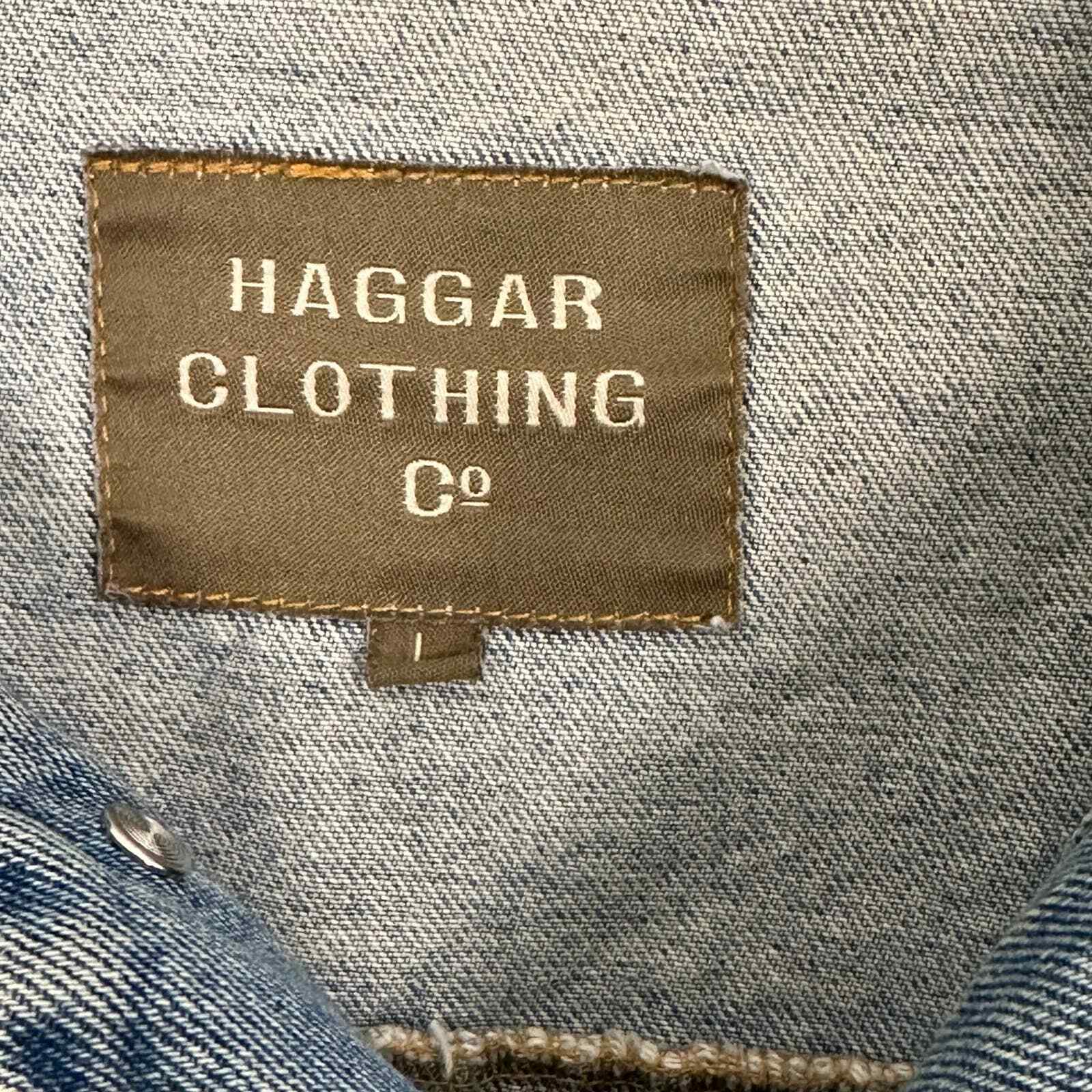 Harley Davidson Patch Jacket Denim Blue Jean Trucker Style Men's L