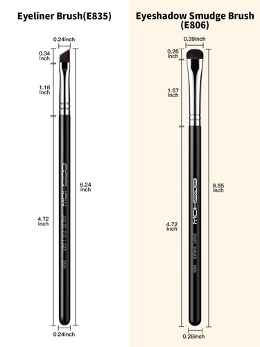 Angled Eyeliner Brush & Eyeshadow Brush High-End Precision Gel Liner and Shor... - Picture 2 of 8