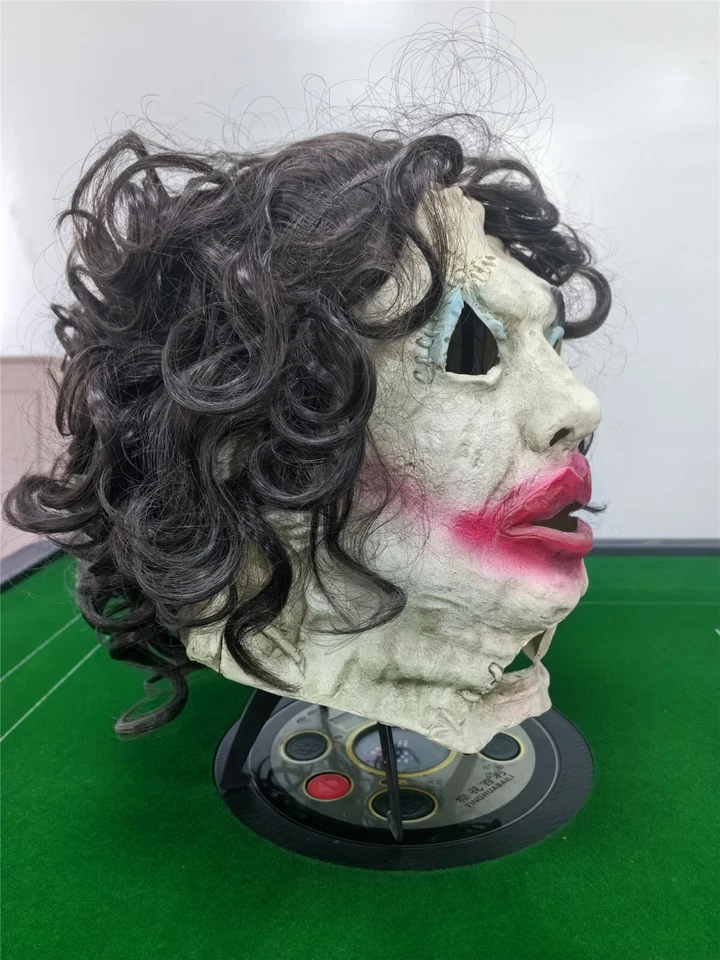 Halloween Realistic Leatherface Mask Full Head Cosplay Latex Masquerade - Image 4 of 4
