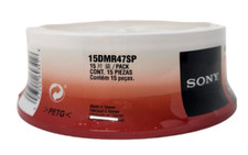 Sony DVD-R 16x 4.7GB 120 Minute 15 pack New In Sealed Retail Package