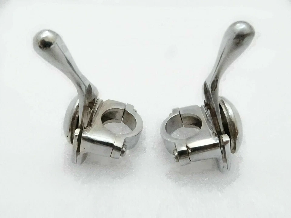 BSA,Norton,AJS Matchless Chromed Choke Lever Set (LH&RH) 1" Handlebar - Image 4 of 4