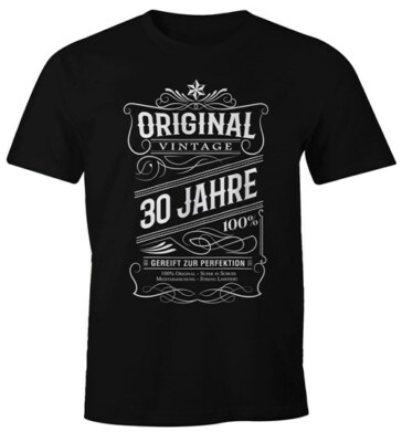 Herren Geschenk T-Shirt Geburtstag Original Vintage 30-80 Jahre Moonworks 