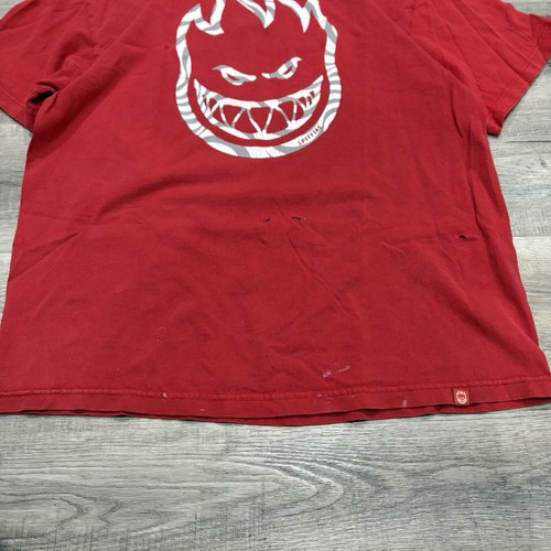 Camiseta De Colección Y2K Spitfire Wheels Patinador Llama Rojo Logo Grunge Talla XL - Imagen 2 de 6