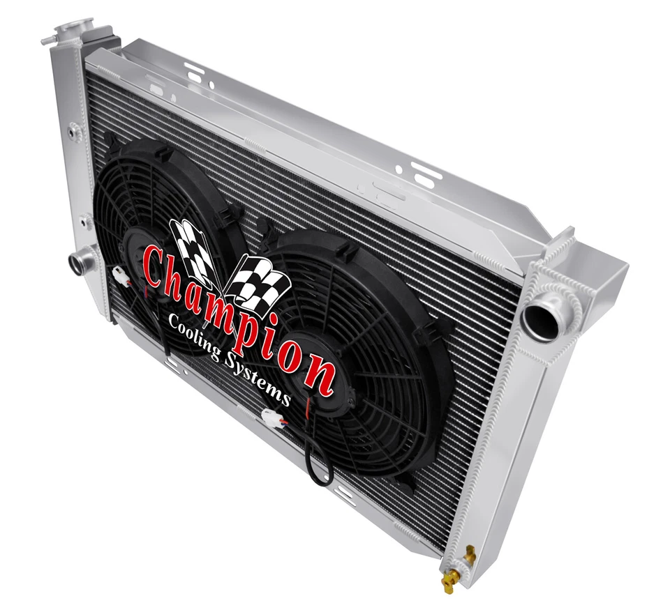 3 Row Eagle Champion Radiator W/ 2 12" Fans for 1969 70 1971 Ford LTD V8 Engine — 第 3/4 张图片