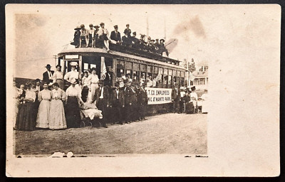 Vintage - Street Car Picnic by Manito Park in Spokane, WA - Postcard
