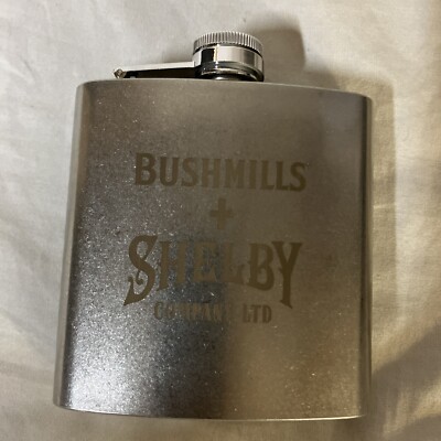 Bushmills Irish Whiskey Peaky Blinders Thomas Shelby 6 oz Stainless Steel Flask