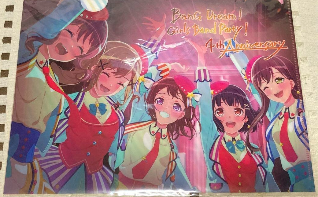 Japanese anime BanG Dream clear file 4th anniversary Poppin'Party