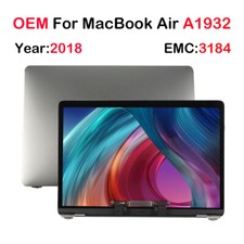 OEM For Macbook Air A1932 2018 LCD Display Screen Top Cover Assembly Silver USA
