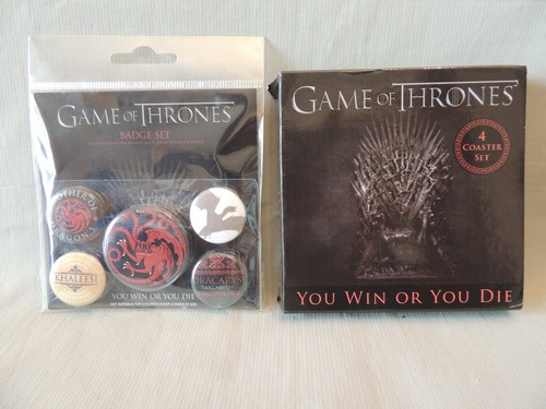 Game of Thrones new Badge set & 3 coasters official HBO 2015 - Picture 12 of 12