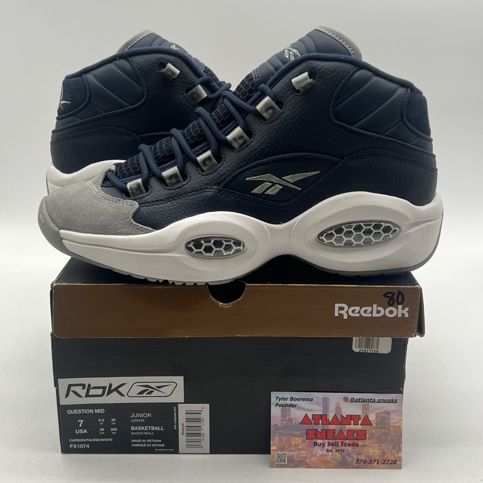 Grey Reebok Georgetown Size – Reebok Question Mid Georgetown Navy