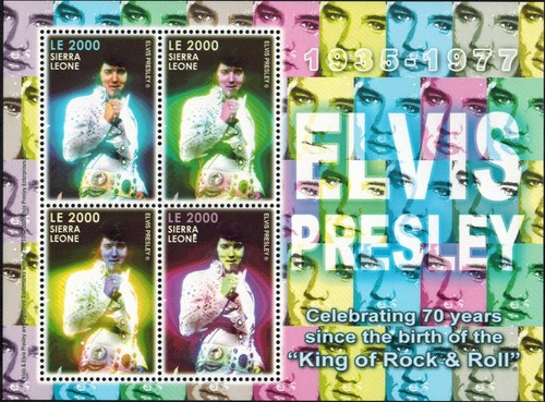 MODERN GEMS - Sierra Leone - Elvis Presley 70th Birthday II - Sheet of 4 - MNH