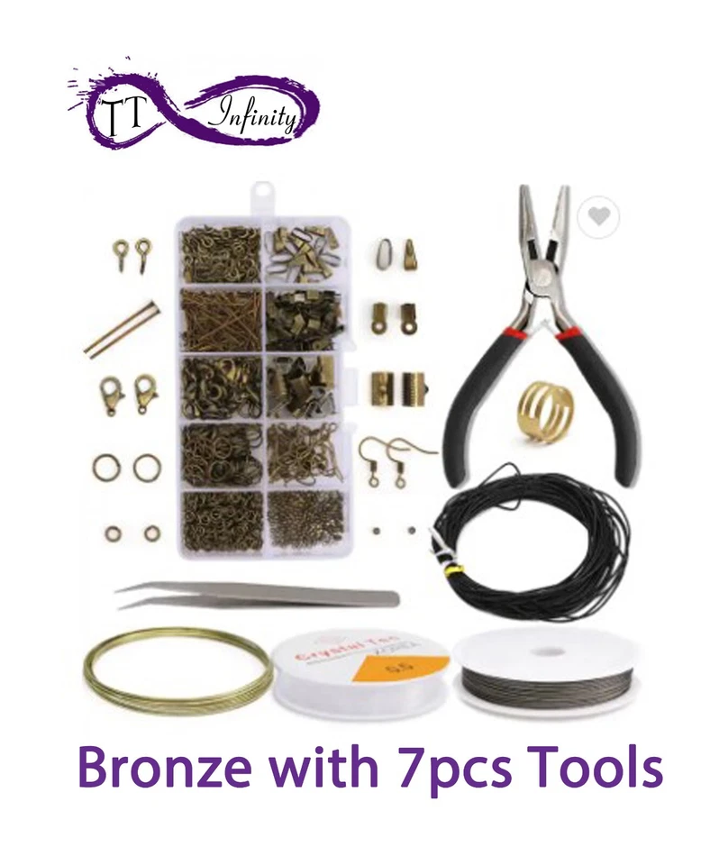 Jewellery Making Kit Findings 870Pcs and 7pcs Tools & Wire DIY Necklace Repair - Image 4 of 4