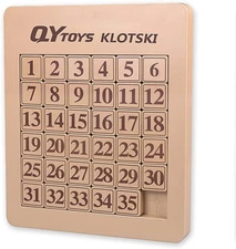 QY Toys 6X6 Klotski Puzzle Magnetic Sliding Number Puzzle ABS Brain Teasers Toy 