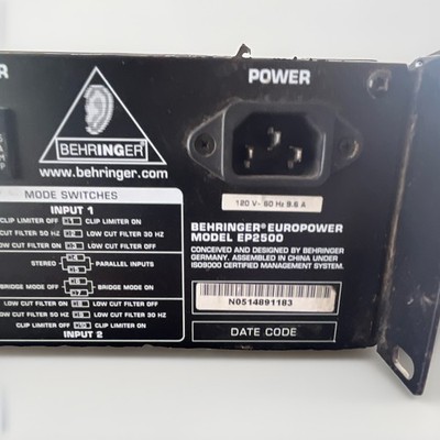 Behringer EP2500 Car Amplifier for sale online | eBay