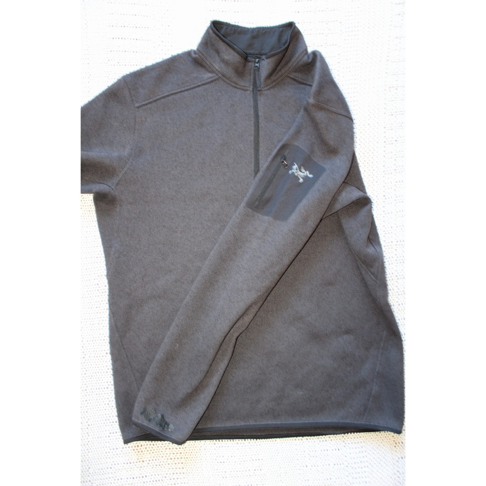 Arcteryx Men's Covert 1/2 Zip Neck Black Heather Fleece Jacket M Outdoor As Is thumbnail 7