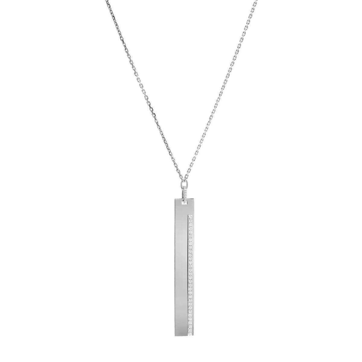 Messika Sautoir Kate Diamond Bar pendant Necklace 18K White Gold  in