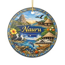 Nauru Ornament  Ceramic Travel Decoration