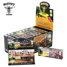 HORNET 1 1/4 Size Cigarette Rolling Papers Mix Fruit Flavor With Filter 24 Packs