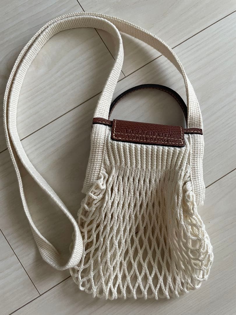 Longchamp Le Pliage XS Mesh Shoulder Bag Mini Wallet Purse Used From Japan image 2