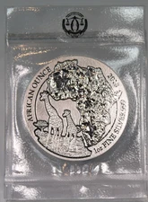Rwanda, 2018 Wildlife Series Series Silver 1 oz Giraffe Mint Sealed !!
