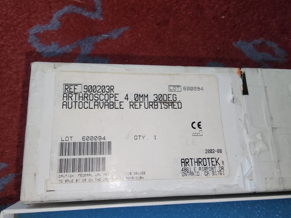 Artroscopio Arthrotek 4,0 mm 30 grados autoclavable, restaurado Foto 4 de 4