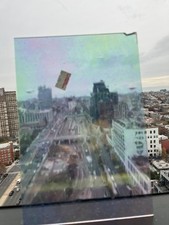 Spectrum - SI100 SD 8  x 11  clear texture iridescent stained glass