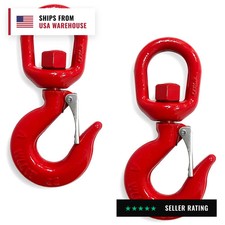 1t Swivel Lifting Hook With Safety Latch2pcs Heavy Duty Chain Hook
