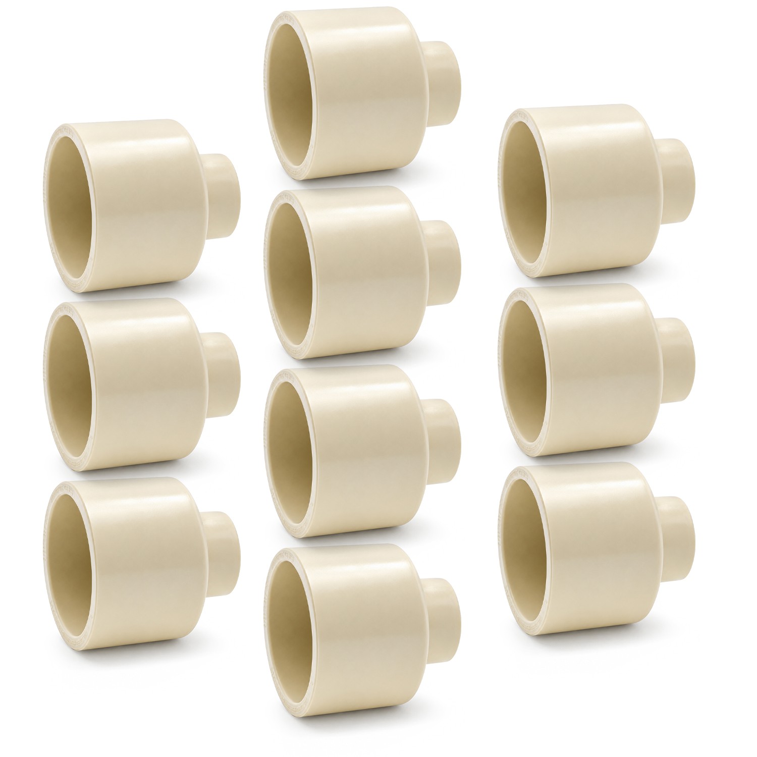 SUPPLYGIANT 10pcs CPVC Coupling Socket x Socket Plumbing Fitting