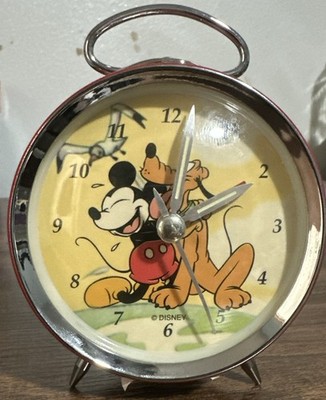 Disney Time Works-Mickey Mouse and Pluto Alarm Clock-Requires One AA Battery.