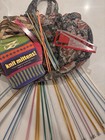 Vintage Knitting Lot 19 Sets Of Needles, Bag For Yarn And Needles, Mitten Book — photo 3