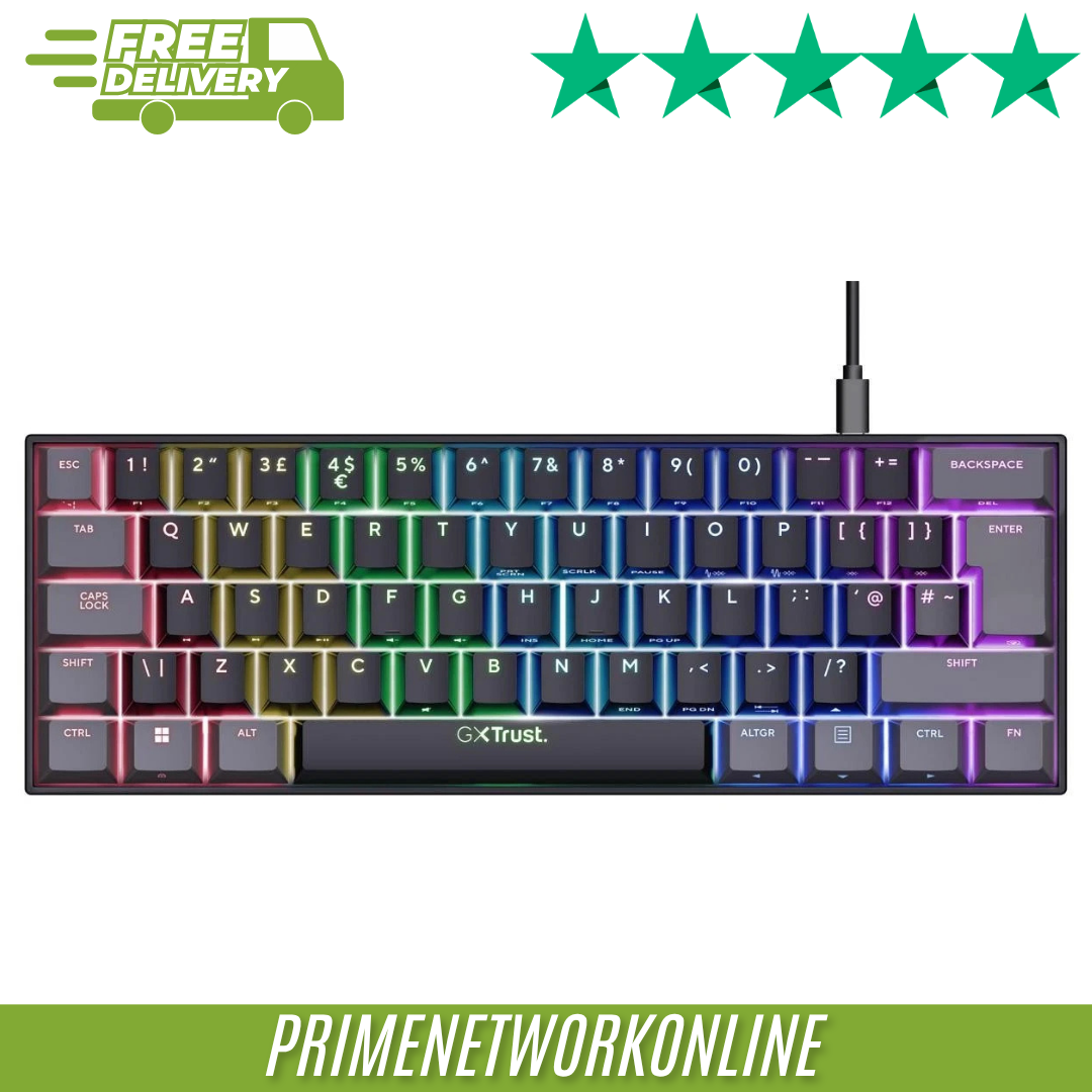 Trust GXT 867 Acira Mini Mechanical Gaming Keyboard - Black