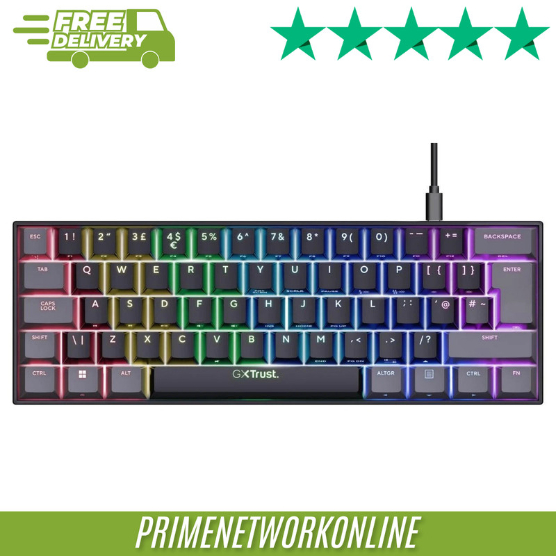 Trust GXT 867 Acira Mini Mechanical Gaming Keyboard - Black