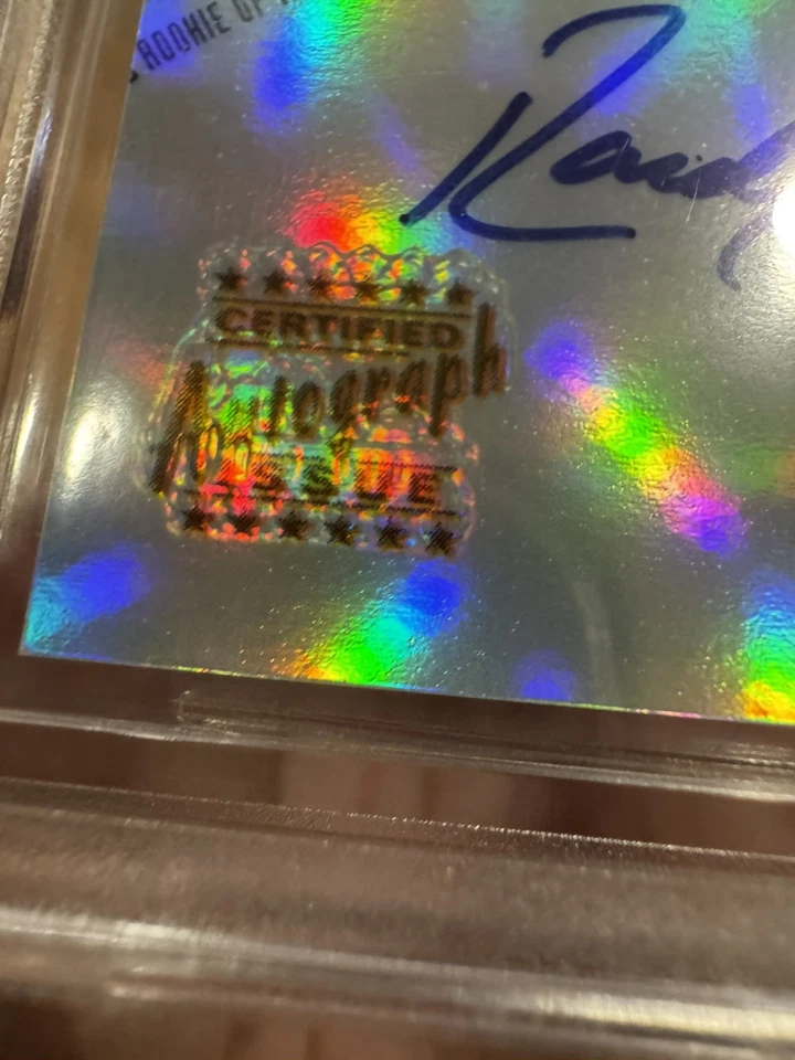 2000 Bowman’s Best Randy Moss 98 R.O.Y. Refractor Autograph Auto BGS 8/10 Pop1 - Image 3 of 4