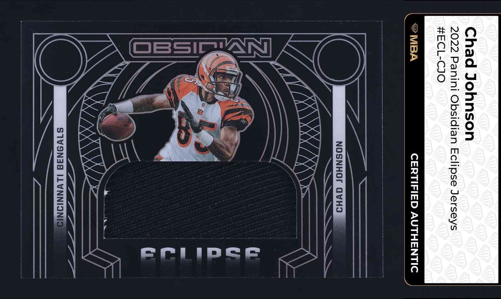Panini 2022 Obsidian Eclipse Jerseys Chad Johnson ECL-CJO Bengals 010/100