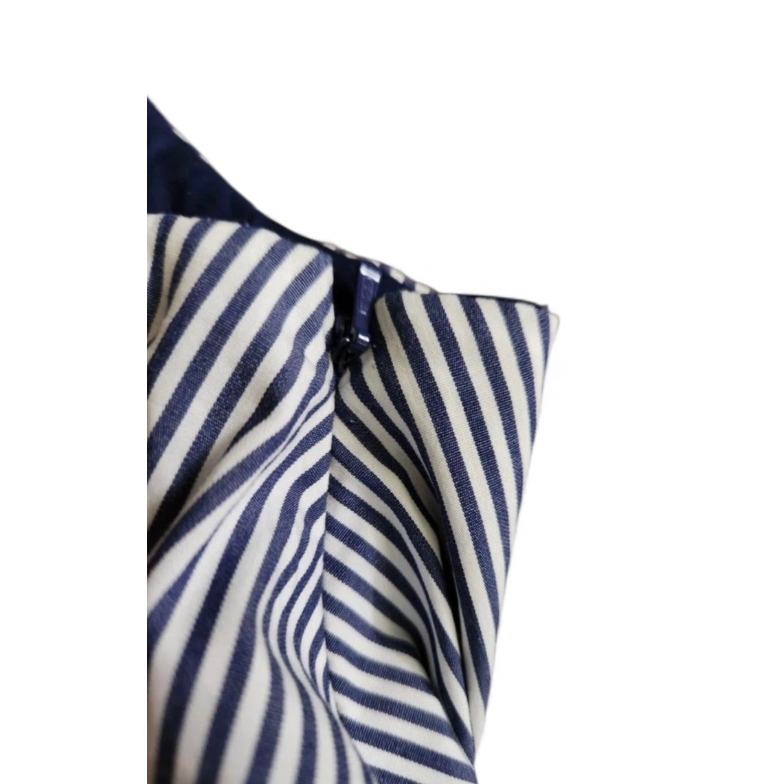 Talbots Navy White Stripe Sleeveless Tie Waist Sh… - image 6