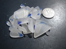 Sea Glass, Collection of Small Cobalt Blue Cut to Clear