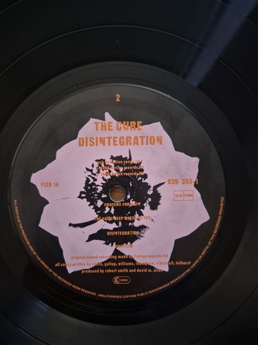 The Cure Disintegration LP Album Smooth Cover Europe 1989 Vinyl Record - Picture 10 of 15