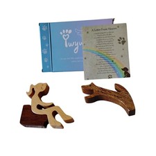 Pet Memorial Gifts - Wooden Dog Sculpture for Loss of Dog Gifts Pet