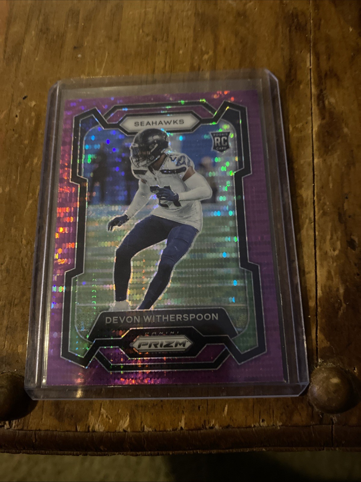 2023 Panini Prizm - Rookies Devon Witherspoon #389 Purple Pulsar Prizm (RC)