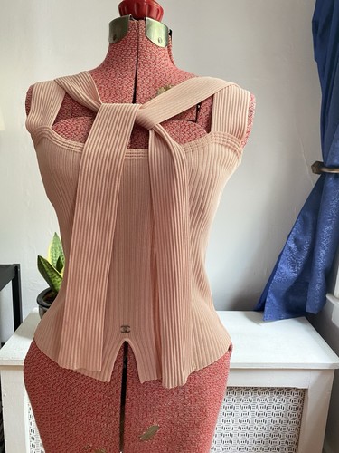 CHANEL Vintage Pale Pink Top Sz S, Pre- Owned