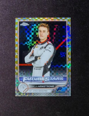 2022 Topps Chrome Formula 1 F1 F2 Marcus Armstrong #83 Gold Checker Flag 36/50