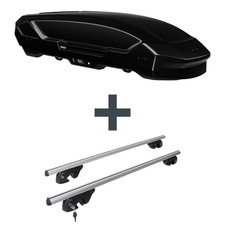 Dachbox Thule Motion 3 Sport + Dachträger für Renault Laguna Grand Tour II KG