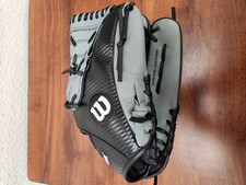 Wilson A360 Baseball Glove 12 Inch Genuine Leather Black Gray Adult Mitt RHT